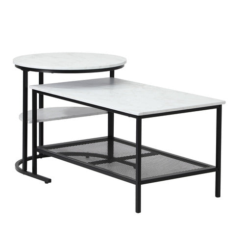 LIVING FUSION 2 PIECE ADRIAN NESTING COFFEE TABLE SET