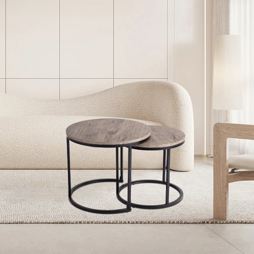 EVER DREAMING LIVING 2 PIECE ALEXANDER NESTING COFFEE TABLE SET