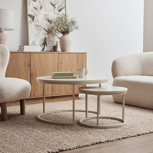 MADDISON LANE 2 PIECE BERRYL NESTING COFFEE TABLE SET