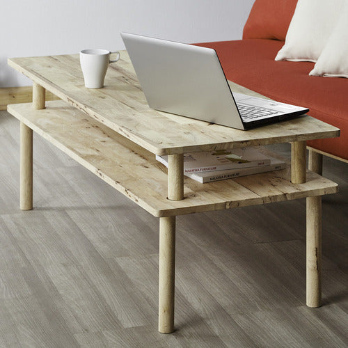 MAJA ANSEL DESIGN 2 PIECE BONNIE RUBBERWOOD COFFEE TABLE SET