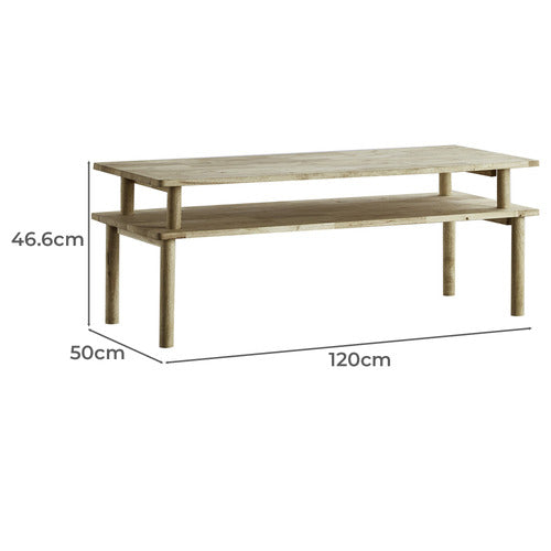 MAJA ANSEL DESIGN 2 PIECE BONNIE RUBBERWOOD COFFEE TABLE SET