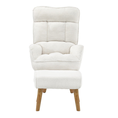 LIVING FUSION 2 PIECE BONNY UPHOLSTERED RECLINER ARMCHAIR & FOOTSTOOL SET