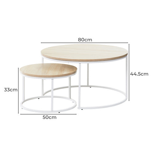MADDISON LANE 2 PIECE DEREK NESTING COFFEE TABLE SET