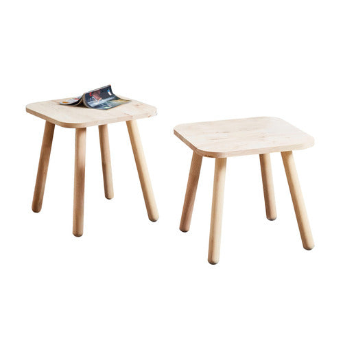 MAJA ANSEL DESIGN 2 PIECE ELTON RUBBERWOOD COFFEE TABLE SET