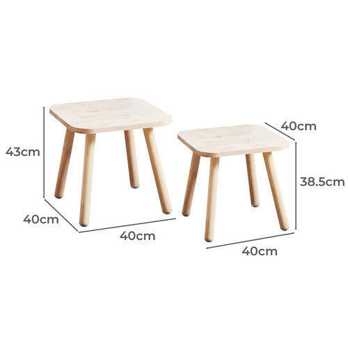 MAJA ANSEL DESIGN 2 PIECE ELTON RUBBERWOOD COFFEE TABLE SET