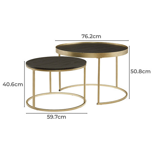 MONUMENT FURNITURE 2 PIECE GAIA NESTING COFFEE TABLE SET