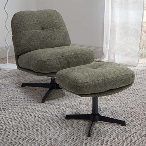 2 PIECE JEROME SWIVEL ACCENT CHAIR & OTTOMAN SET