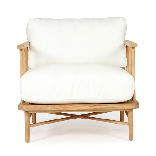LILA INTERIORS WHITE & NATURAL OCEA ARMCHAIR