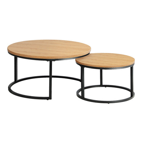 LIVING FUSION 2 PIECE LEONID NESTING COFFEE TABLE SET