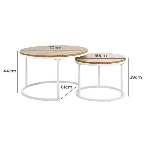 LIVING FUSION 2 PIECE LEONID NESTING COFFEE TABLE SET