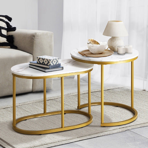 LIVING FUSION 2 PIECE MARIA NESTING COFFEE TABLE SET