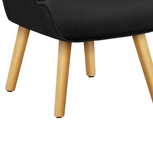 HOXTON ROOM 2 PIECE MAURO VELVET ARMCHAIR & FOOTSTOOL SET