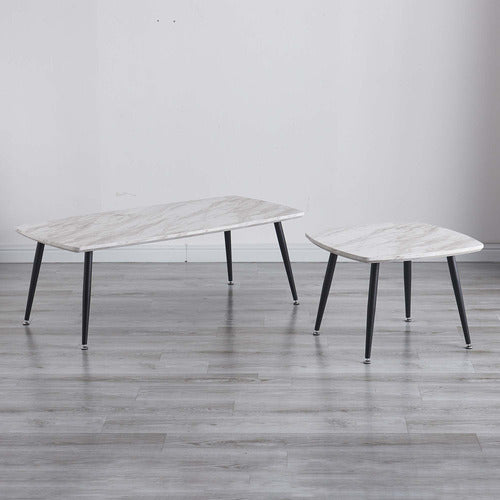 MIKASA FURNITURE 2 PIECE MERCER NESTING COFFEE TABLE SET