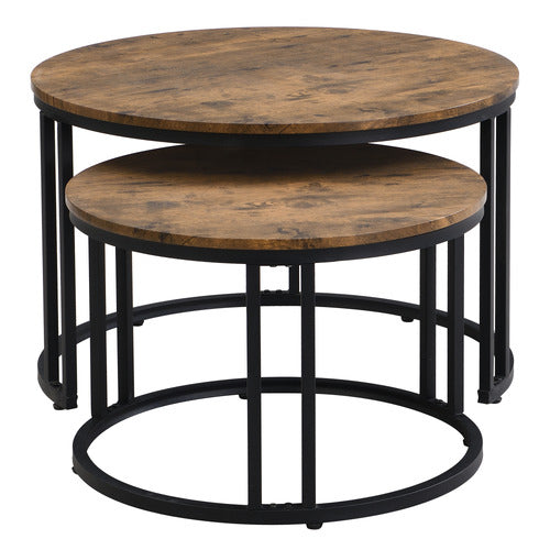 EVIE HOME 2 PIECE MYRA NESTING COFFEE TABLE SET