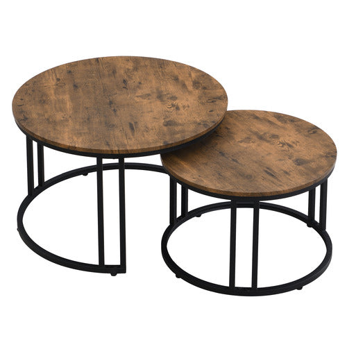 EVIE HOME 2 PIECE MYRA NESTING COFFEE TABLE SET