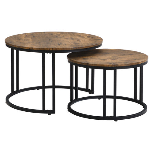 EVIE HOME 2 PIECE MYRA NESTING COFFEE TABLE SET