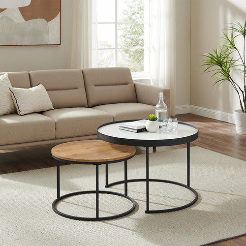 MONUMENT FURNITURE 2 PIECE NESTING COFFEE TABLE SET