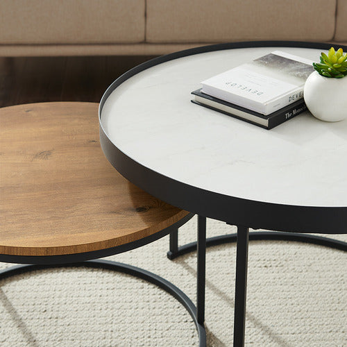 MONUMENT FURNITURE 2 PIECE NESTING COFFEE TABLE SET