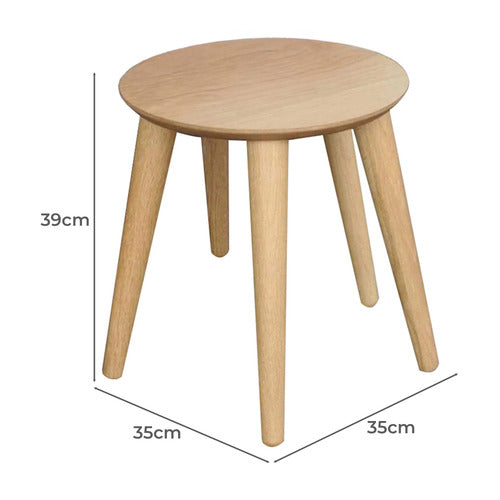 OSLO HOME 2 PIECE RORY OAK WOOD NESTING COFFEE TABLE SET