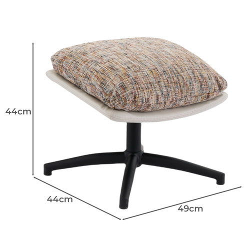 CASSINGTON HOME 2 PIECE RYE UPHOLSTERED SWIVEL CHAIR & FOOTSTOOL SET
