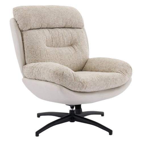 CASSINGTON HOME 2 PIECE RYE UPHOLSTERED SWIVEL CHAIR & FOOTSTOOL SET