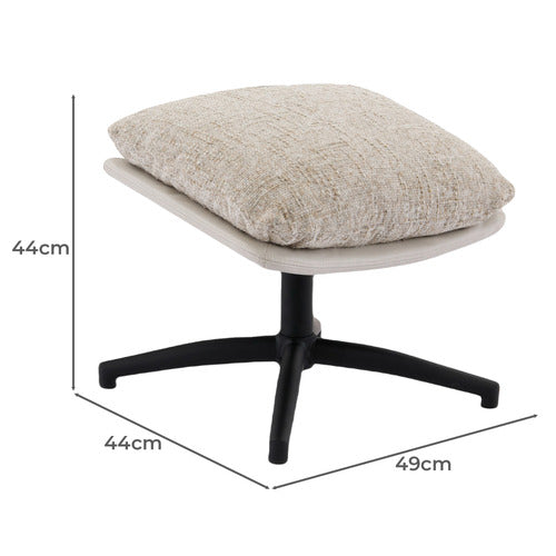 CASSINGTON HOME 2 PIECE RYE UPHOLSTERED SWIVEL CHAIR & FOOTSTOOL SET