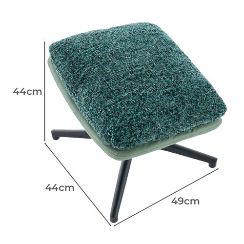 CASSINGTON HOME 2 PIECE RYE UPHOLSTERED SWIVEL CHAIR & FOOTSTOOL SET