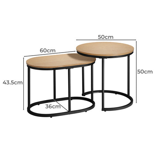 LIVING FUSION 2 PIECE SHERMAN NESTING COFFEE TABLE SET