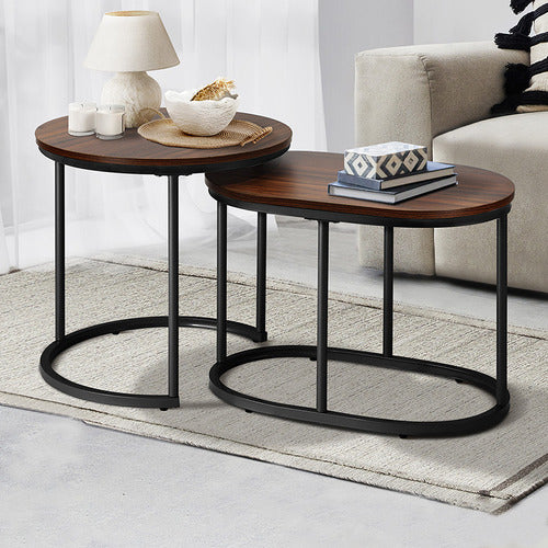 LIVING FUSION 2 PIECE SHERMAN NESTING COFFEE TABLE SET
