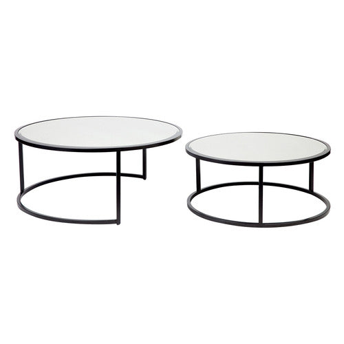 REXINGTON HOME 2 PIECE STELLA MIRROR-TOP NESTING COFFEE TABLE SET