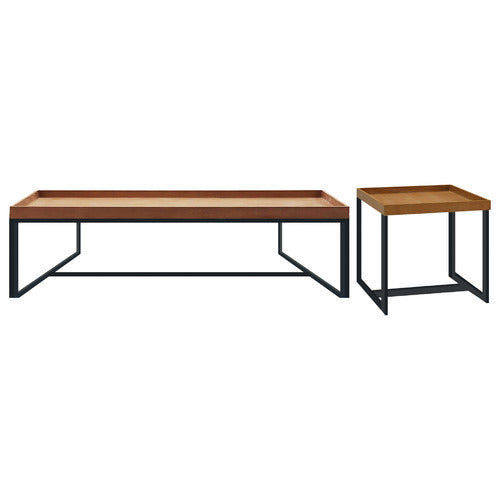 EXQUISITE LIVING 2 PIECE ZURI COFFEE & LAMP TABLE SET
