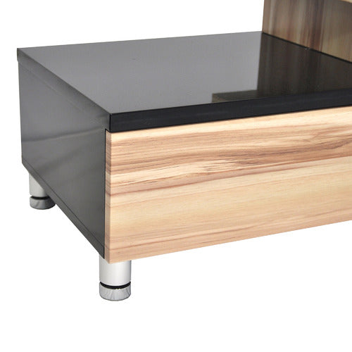 BY DESIGNS 2 TONE CHARLENE EXTENDABLE ENTERTAINMENT UNIT