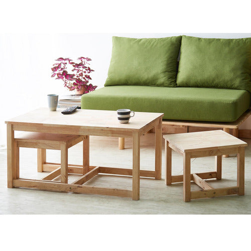 MAJA ANSEL DESIGN 3 PIECE KARINA RUBBERWOOD COFFEE TABLE SET