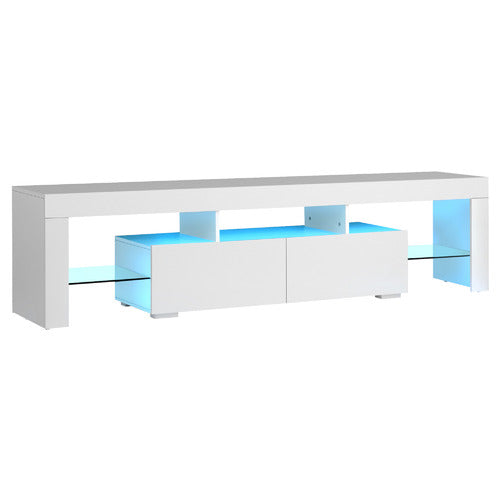 LIVING FUSION 180CM GALLAND 2 DRAWER ENTERTAINMENT UNIT WITH LED LIGHT