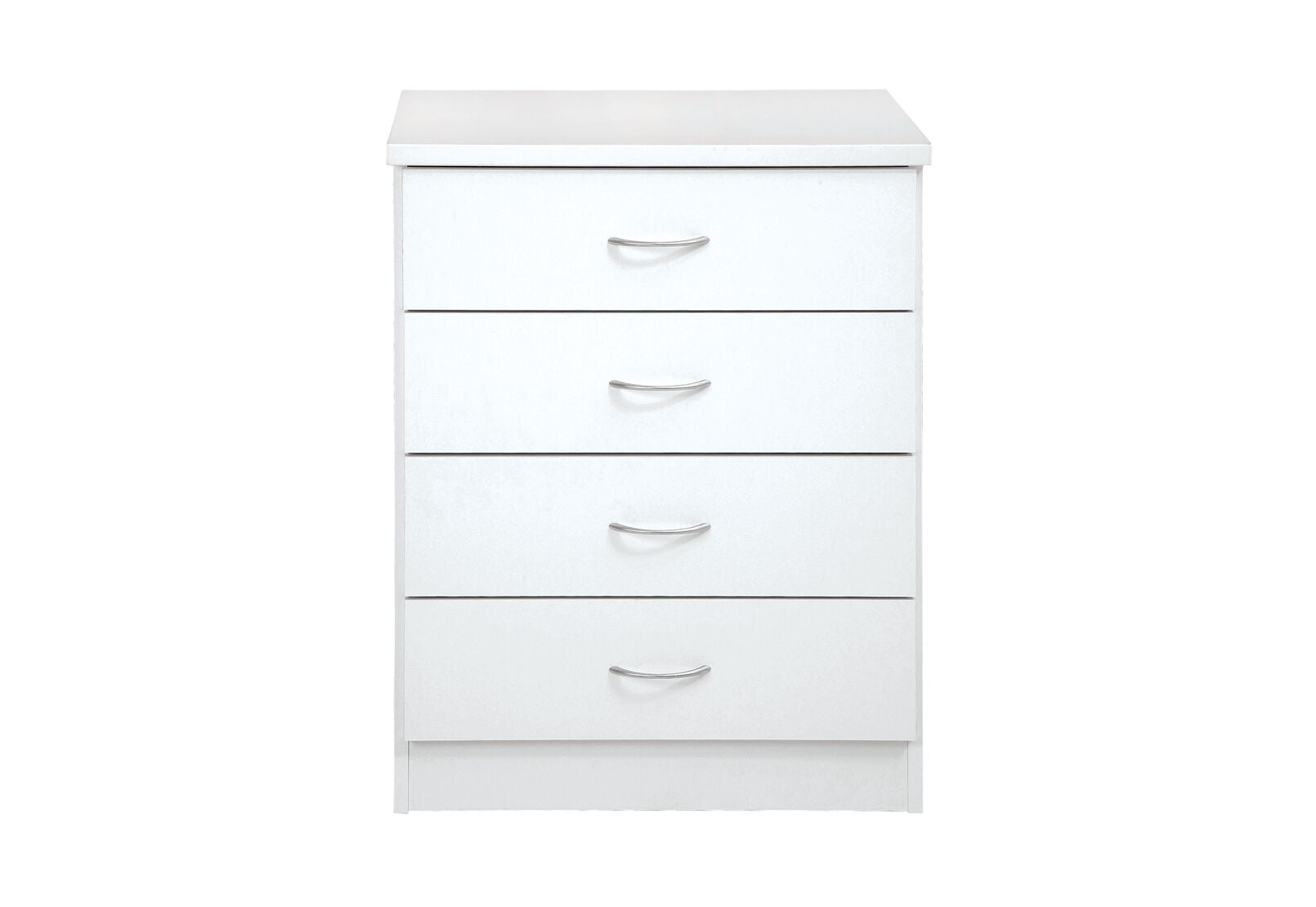 SPACESAVER 4 DRAWER NARROW TALL CHEST WHITE