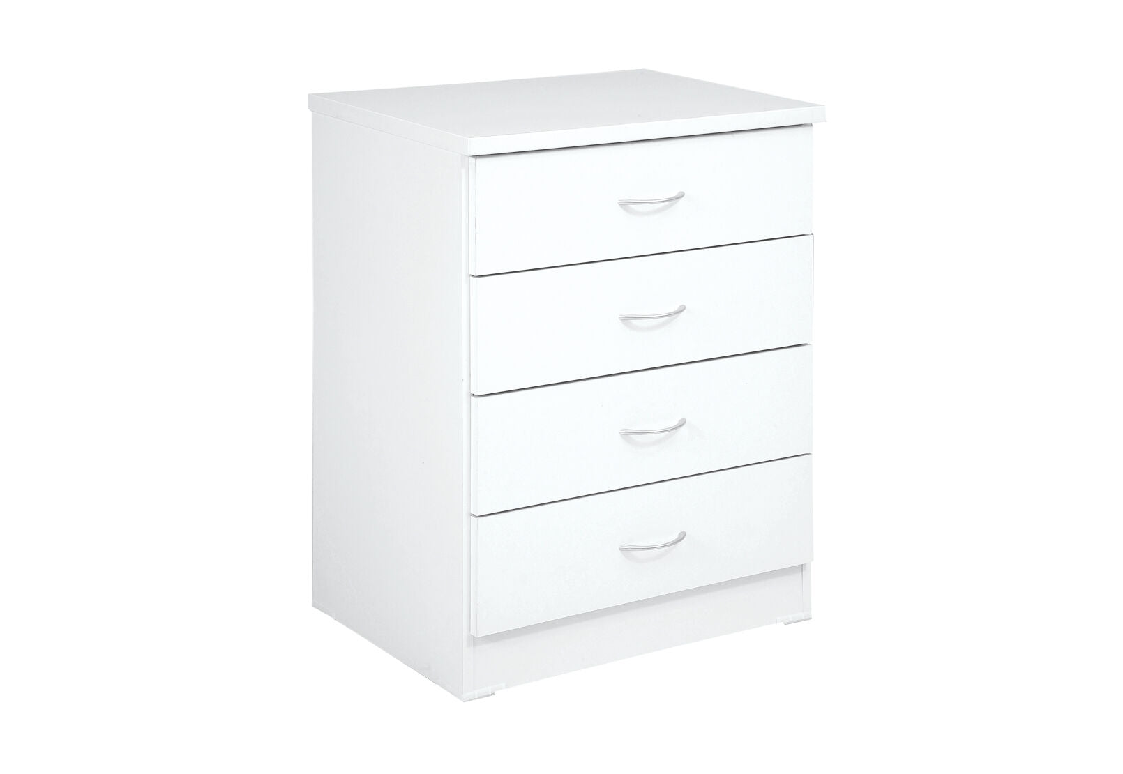 SPACESAVER 4 DRAWER NARROW TALL CHEST WHITE