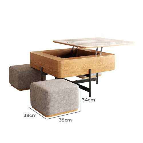 SHIRLEY LANE FURNITURE 4 SEATER MERRITT COFFEE TABLE & CHAIR SET