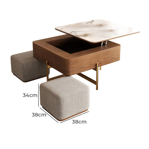 SHIRLEY LANE FURNITURE 4 SEATER MERRITT COFFEE TABLE & CHAIR SET