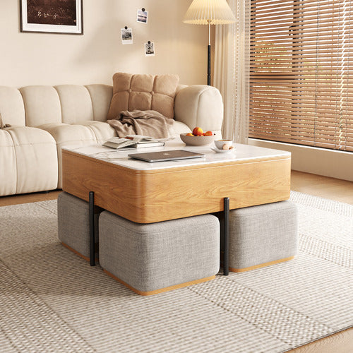 SHIRLEY LANE FURNITURE 4 SEATER MERRITT COFFEE TABLE & CHAIR SET