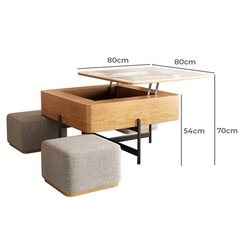 SHIRLEY LANE FURNITURE 4 SEATER MERRITT COFFEE TABLE & CHAIR SET
