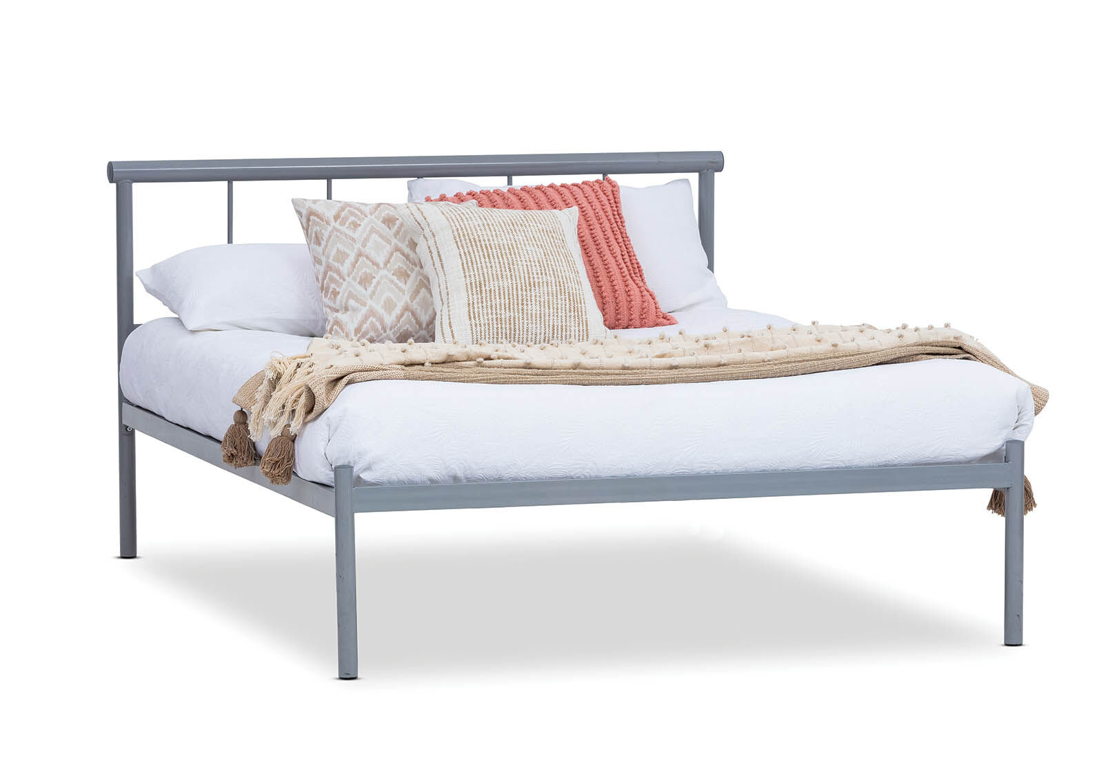 OLIVIA DOUBLE BED SILVER