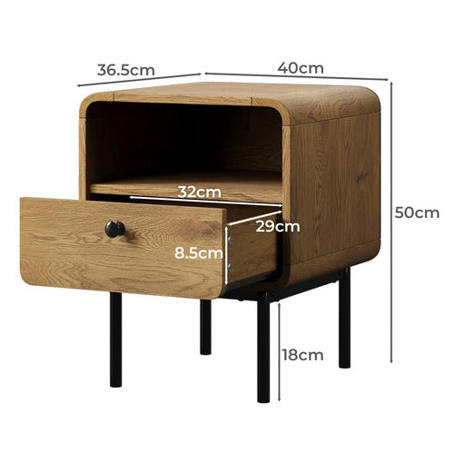 LIVING FUSION ASHBOURNE BEDSIDE TABLE