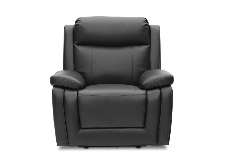 SAN MARCO LEATHER ELECTRIC RECLINER BLACK