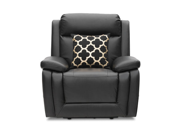 SAN MARCO LEATHER ELECTRIC RECLINER BLACK