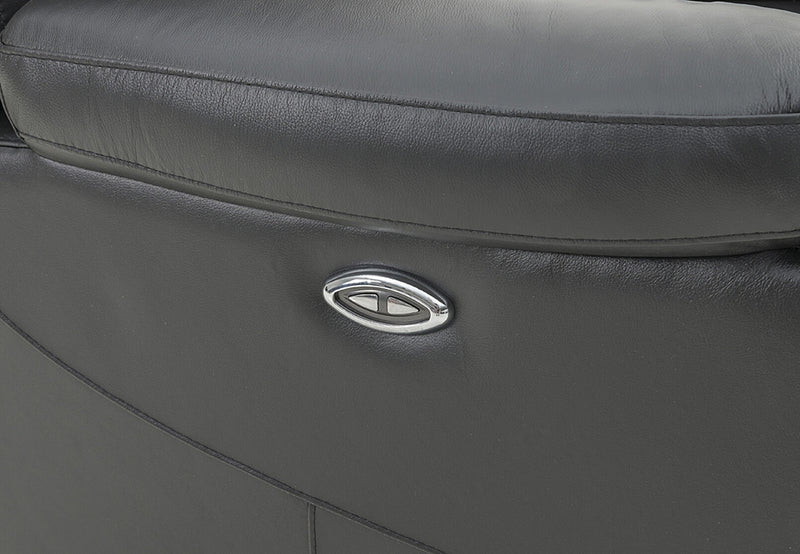 SAN MARCO LEATHER ELECTRIC RECLINER BLACK