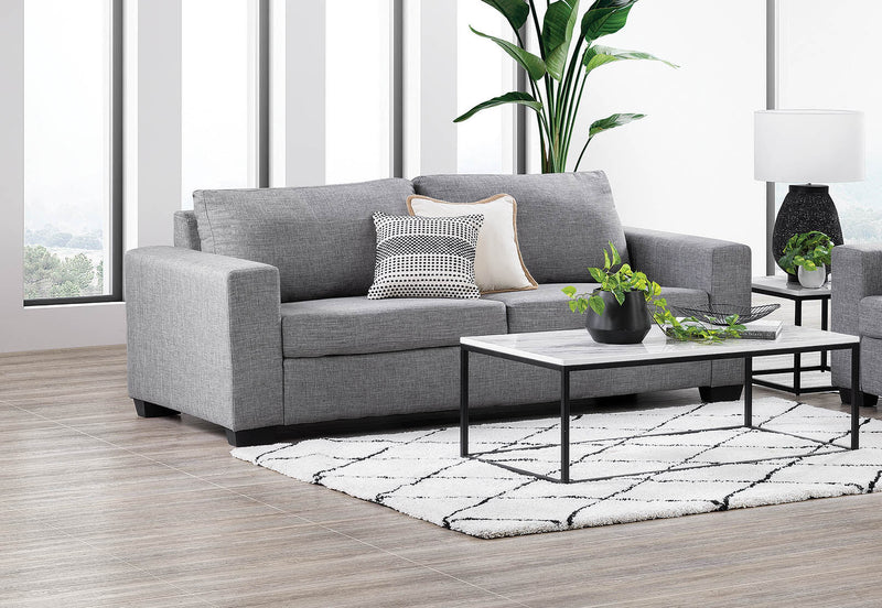 BONZA FABRIC 3 SEATER SOFA GREY