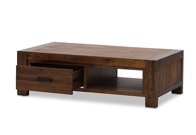 BISBEE COFFEE TABLE 	ANTIQUE BROWN