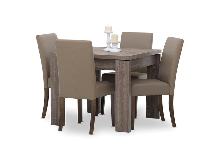 MAJESTY / TRIUMPH 5 PIECE DINING SUITE LATTE