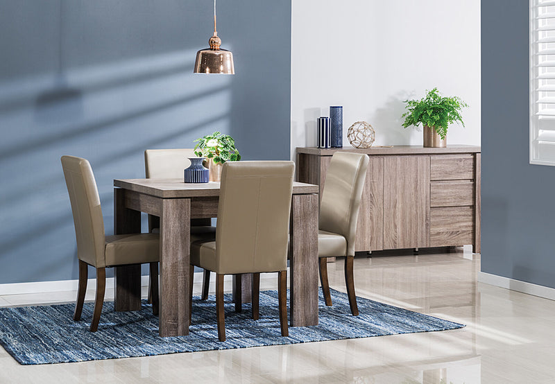 MAJESTY / TRIUMPH 5 PIECE DINING SUITE LATTE