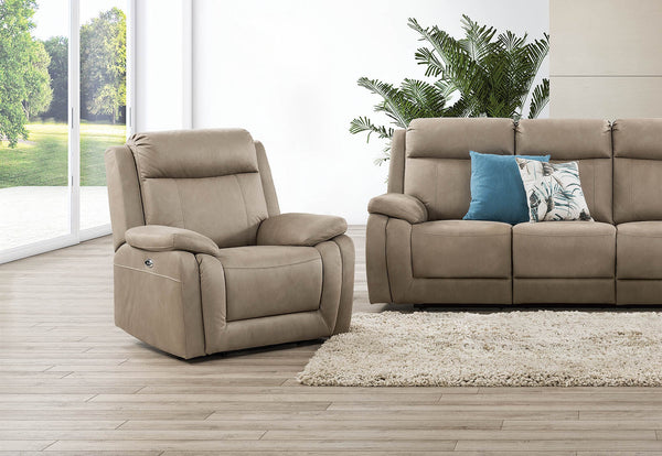 SAN MARCO FABRIC ELECTRIC RECLINER STONE